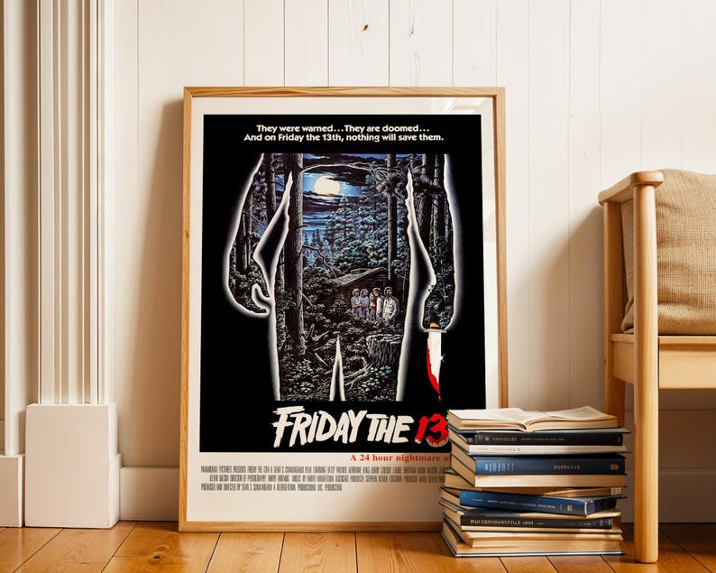 Freitag der 13te (1980) Filmplakat: Horrorfilm Kunst (Digitaler Download) Bild 1