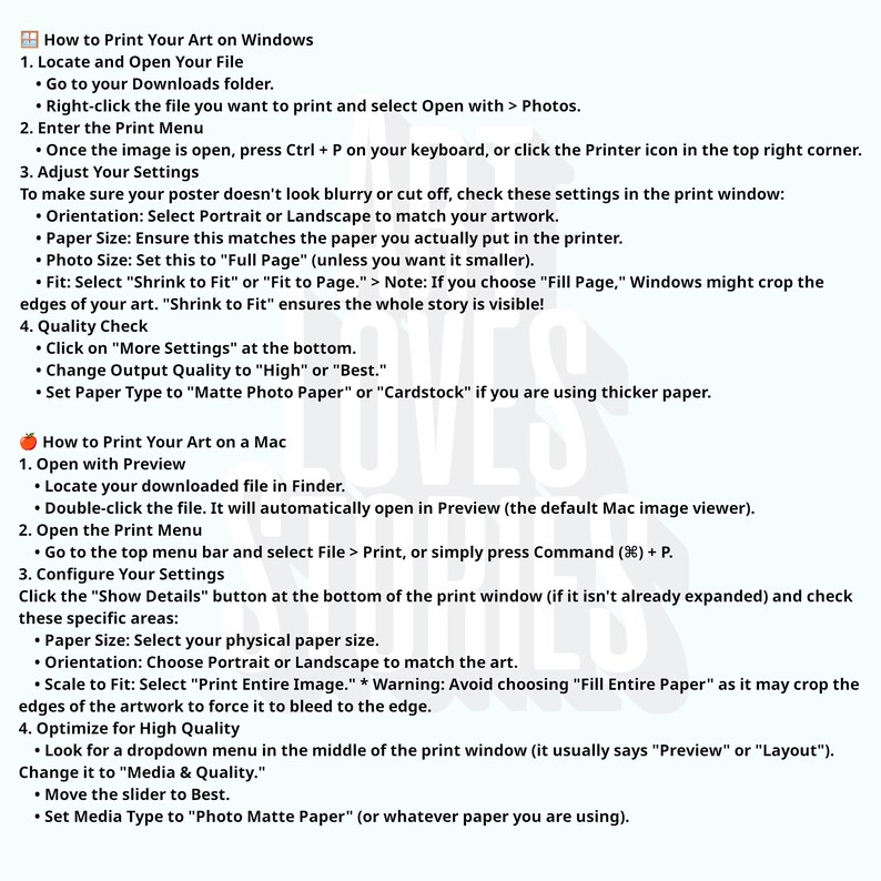 the instructions for how to use a printer
