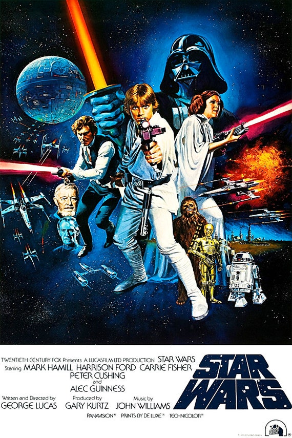 A New Hope 1977 Original Wars Movie Poster Download & - Etsy Singapore