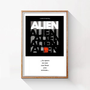 Alien, póster original, película de aventuras de terror espacial de 1979, archivo digital de alta calidad, listo para DESCARGAR E IMPRIMIR