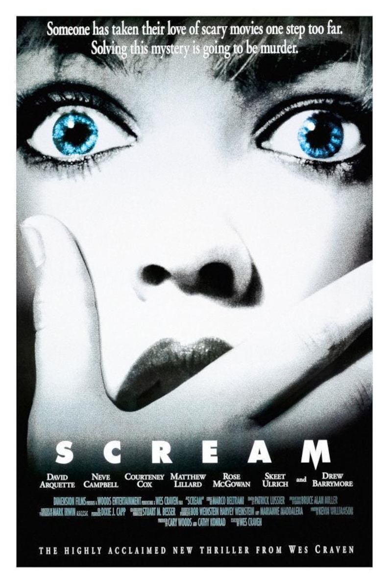 Scream, póster de película de terror de los años 90 (descarga digital) imprimible imagen 6