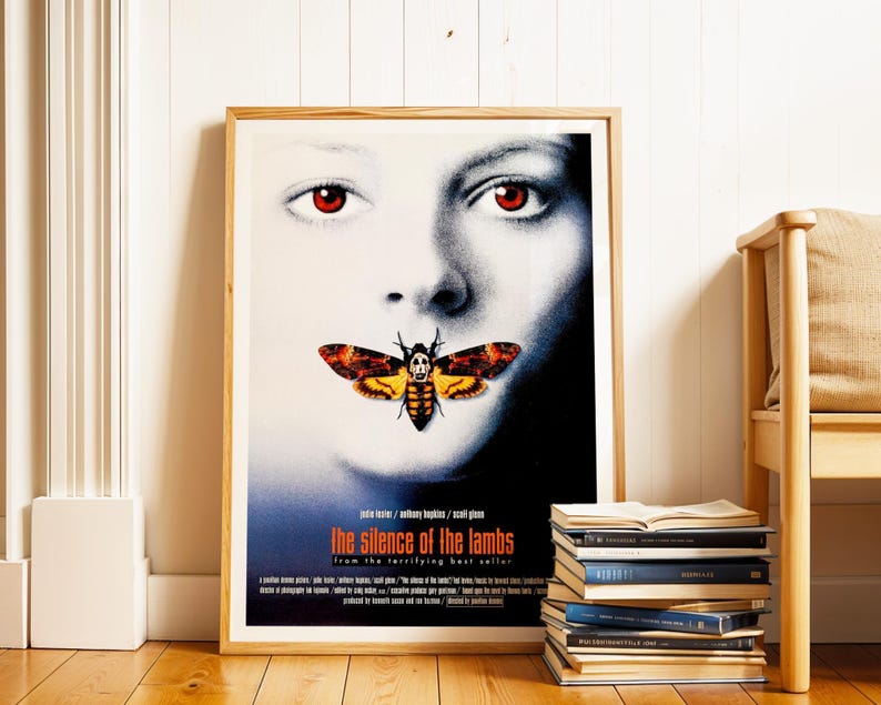 The Silence of the Lambs, 1990s Horror Movie Poster, (Digital Download), Printable image 5