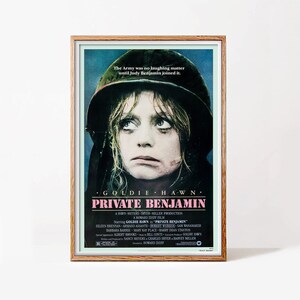 Private Benjamin, película de comedia estadounidense de 1980, póster original listo para descargar e imprimir