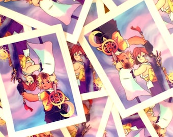 Final Fantasy X - 4.25” Tidus and Yuna Vinyl Waterproof Sticker Decal for Laptops, Books, Etc.