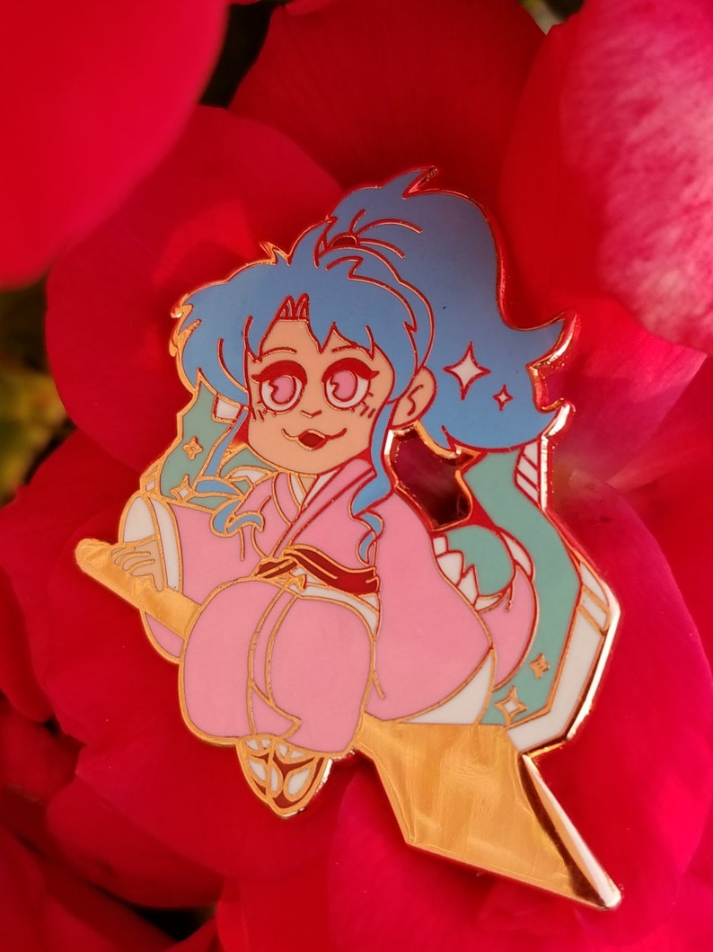 Spilla in smalto duro Botan da 1,7" - Spilla da bavero per giacca Anime Shinigami Girl YYH immagine 5