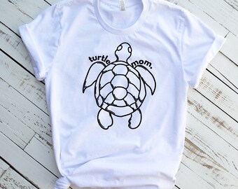 Camiseta de mamá tortuga, regalo de tortuga, camisa de vacaciones, amante de las tortugas, zoología, olas, océano, camisa con tortuga, caribe, playa, camiseta de cumpleaños