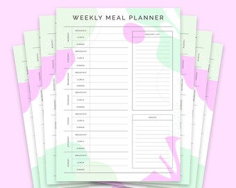 A4 Pastel Weekly Planner, Planner, Weekly journal, To-Do list, WFH desk pad, Productivity, Everyday planner, Daily Activity Tracker