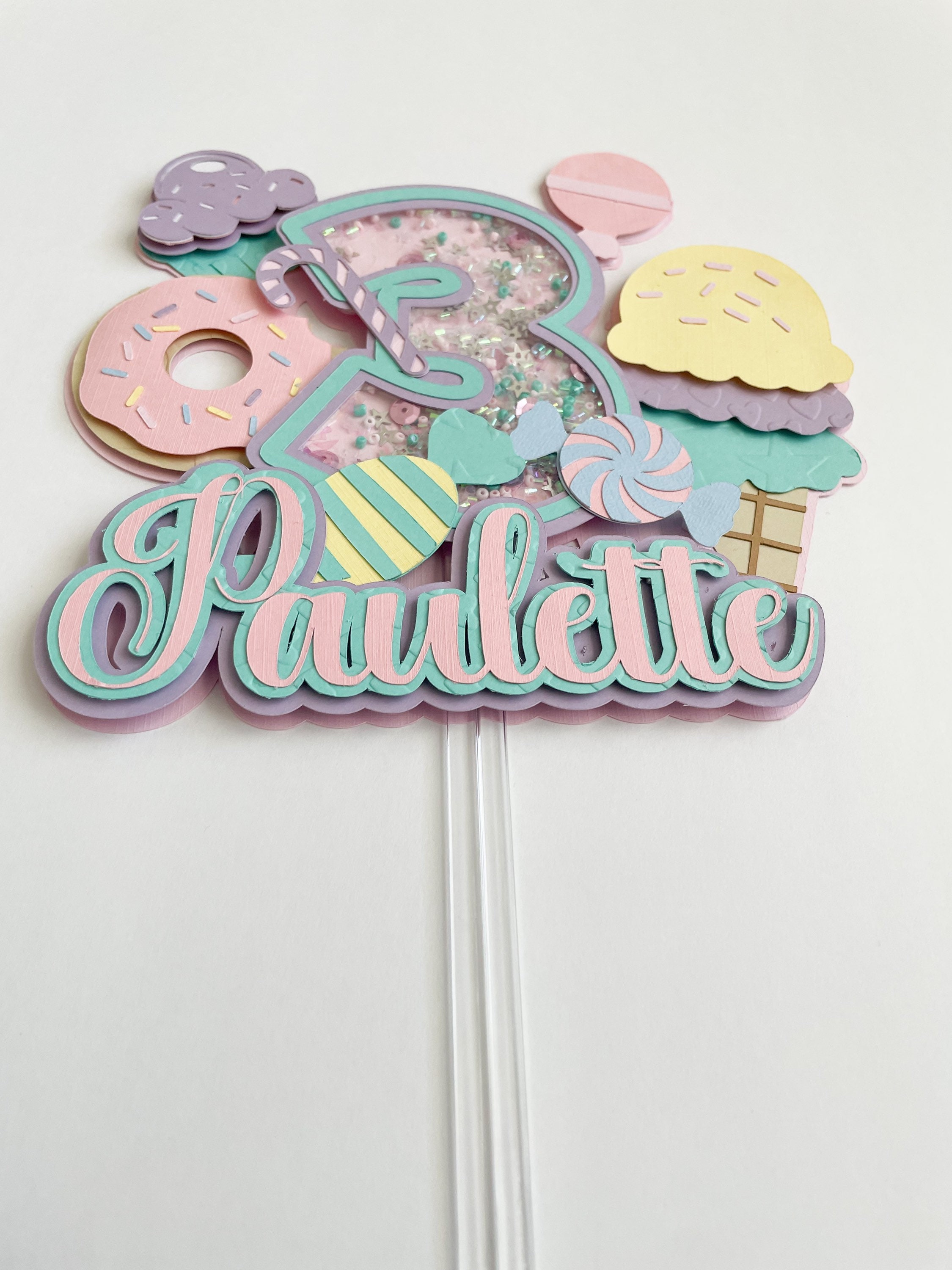 Candyland Cake Topper Shaker