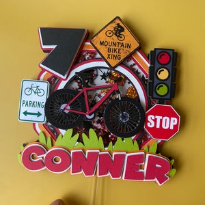 Bike cake topper