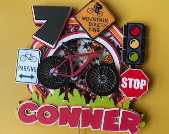 Bike cake topper