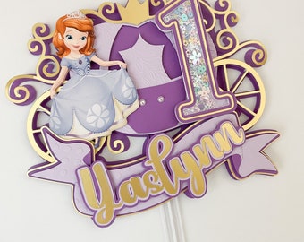 Sophia the first inspired cake topper  (Princesa Sophia cake topper)