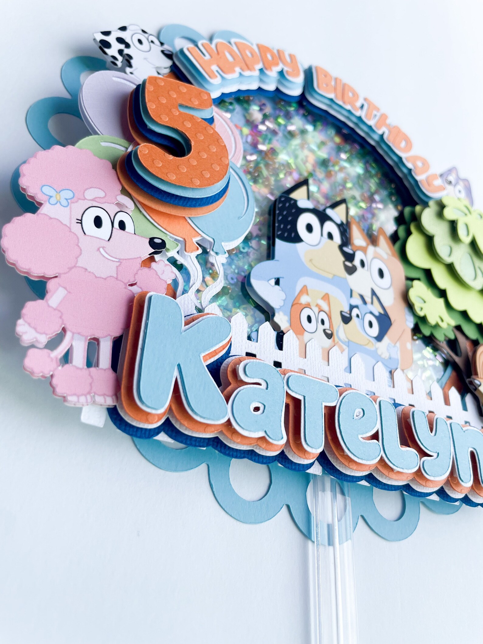 Bluey inspired Cake Topper Custom