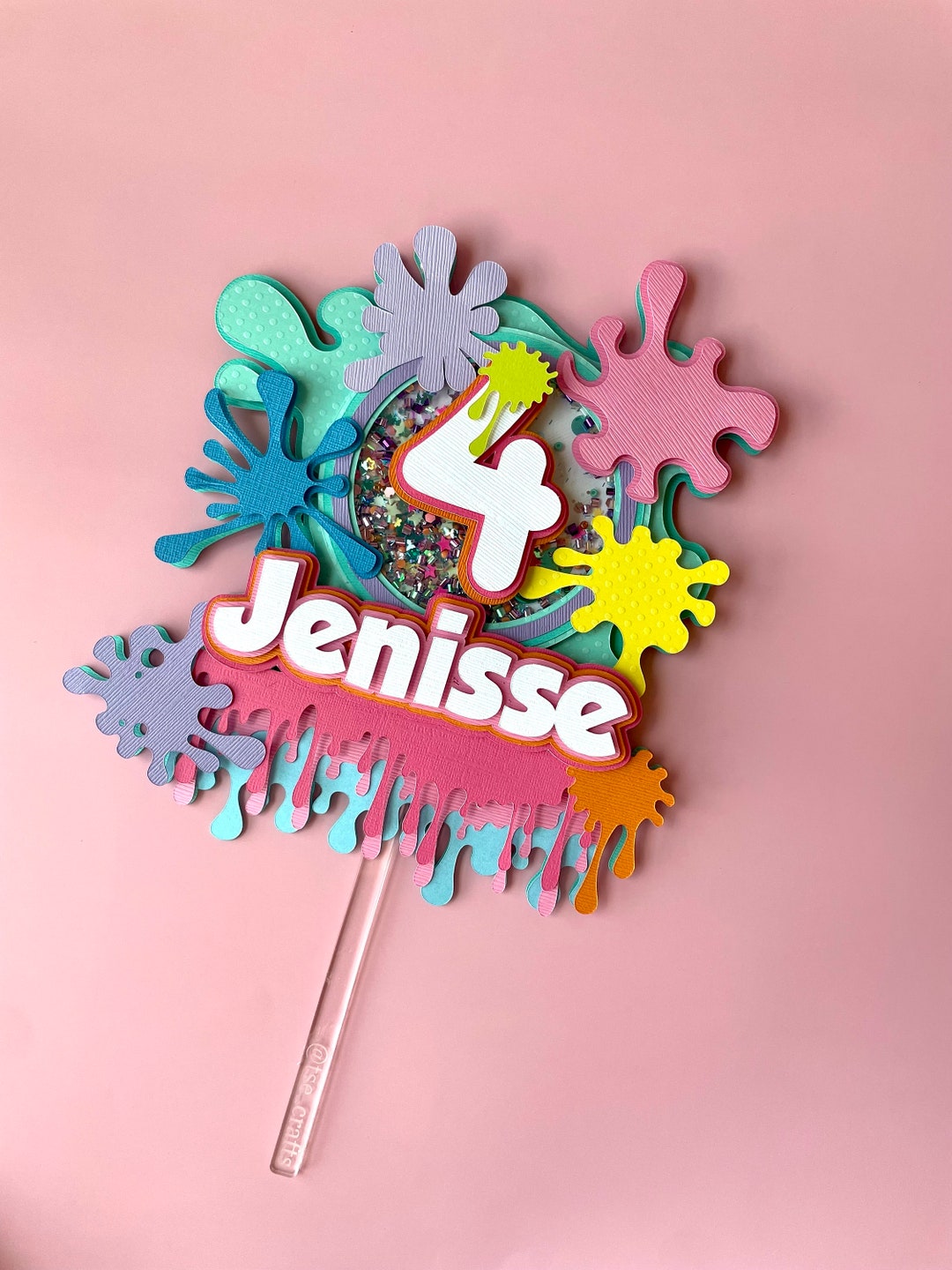 Topper Slime Slime Cake Topper Shaker - Etsy