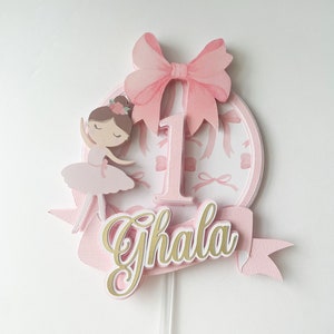 Ballerina Cake topper - Smash Cake topper one year