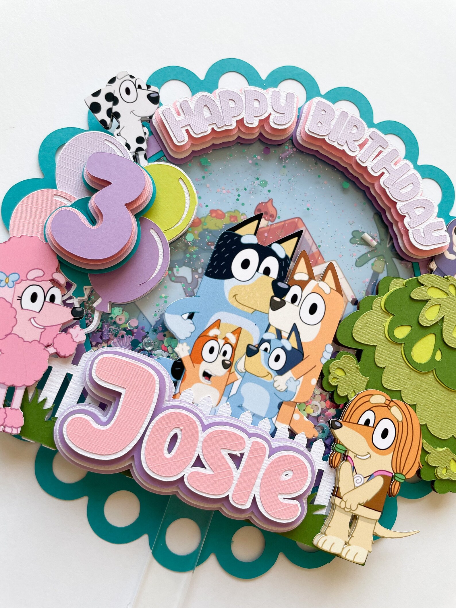 Bluey inspired Cake Topper Custom