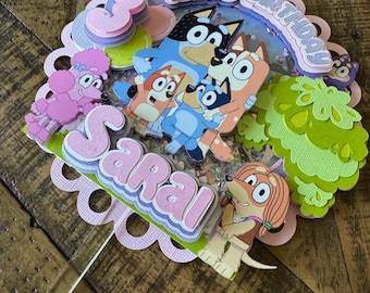 Bluey inspired Cake Topper Custom
