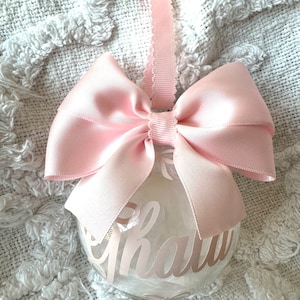 PINK CHRISTMAS ORNAMENT with bow
