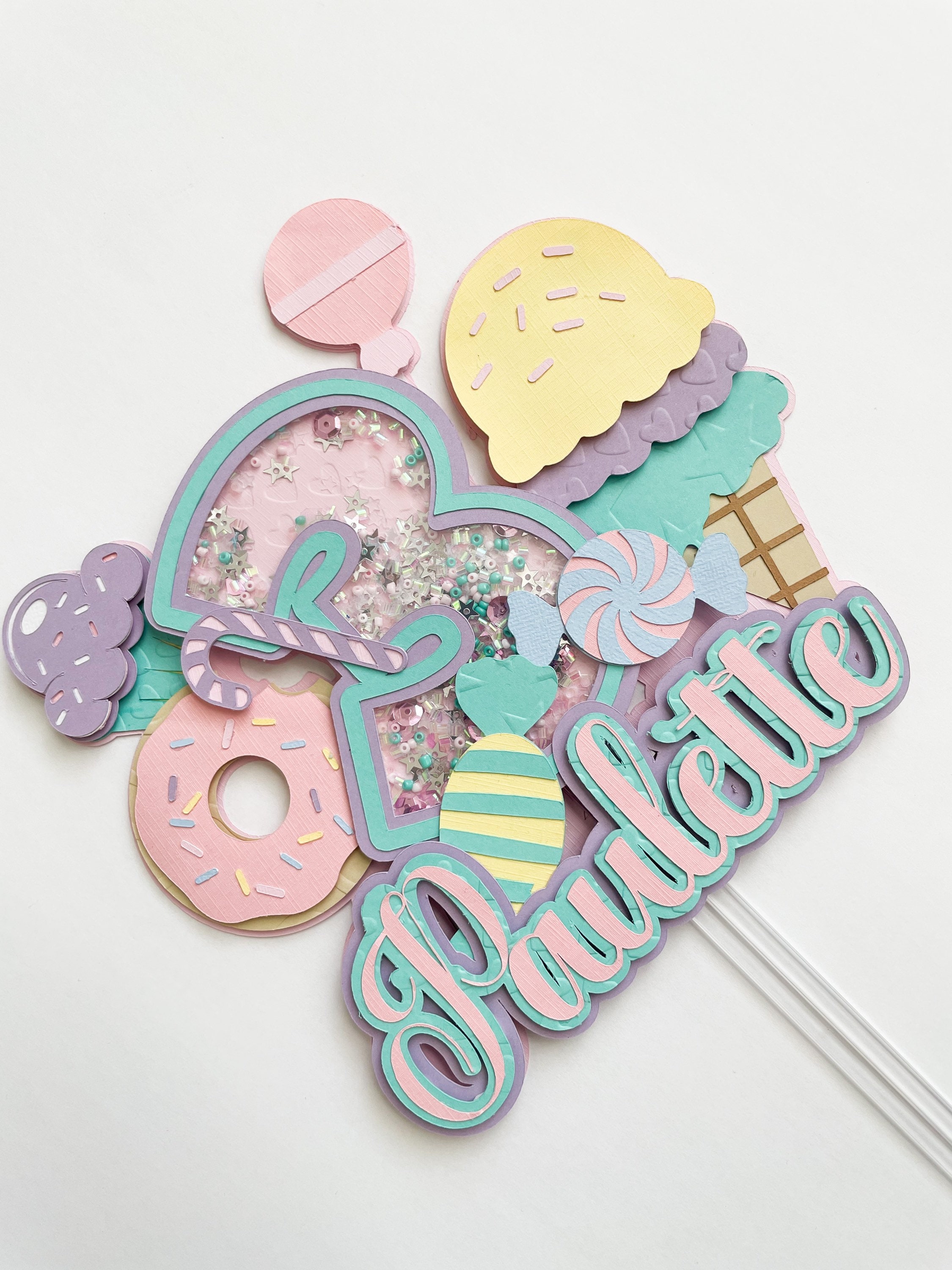 Candyland Cake Topper Shaker