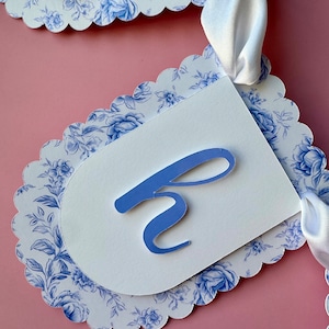 Banner azul Chinoiserie - Banner Frances Toile