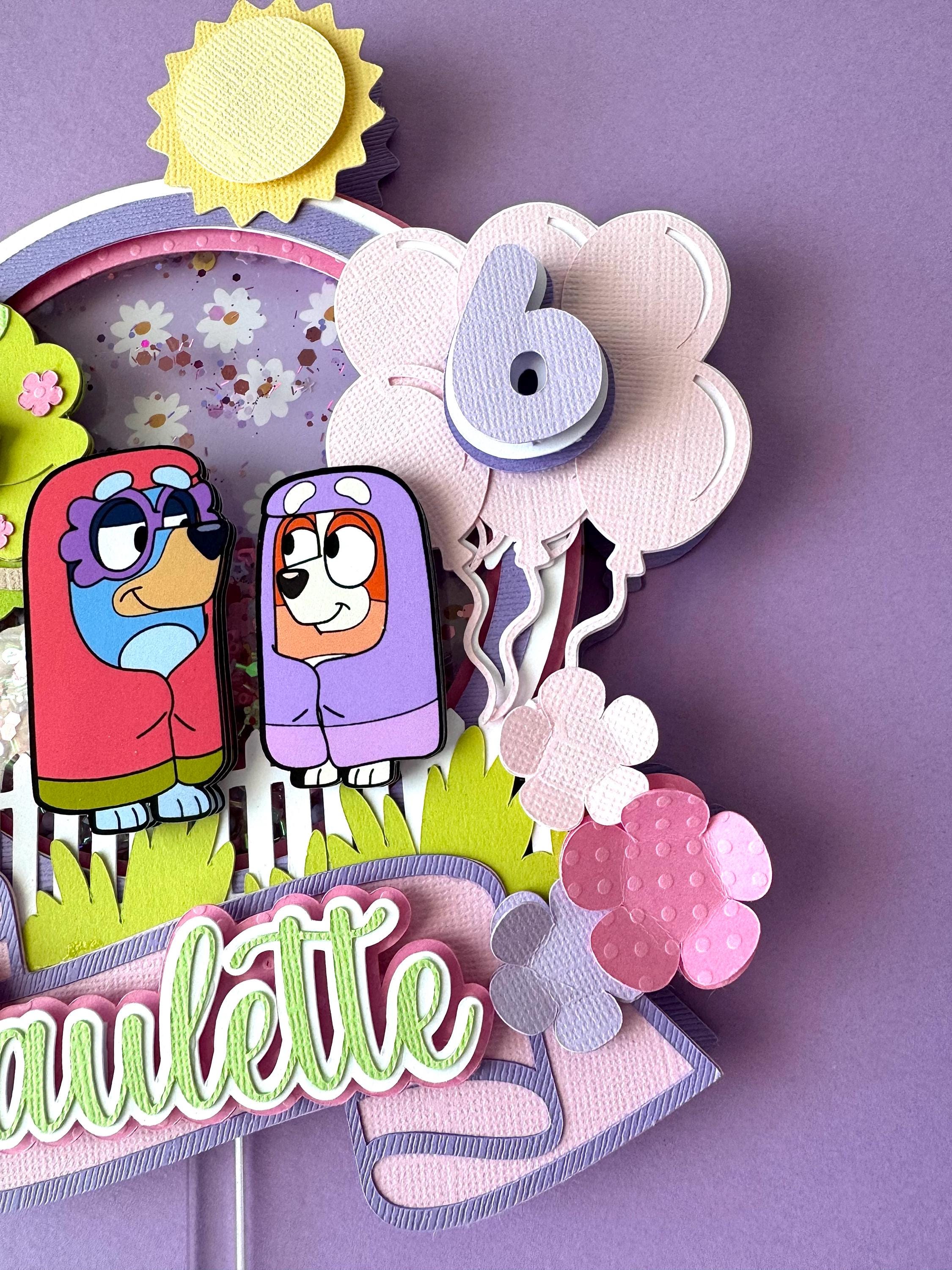 Grannie Bluey inspired cake topper