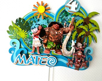 Moana inspired Cake topper Shaker