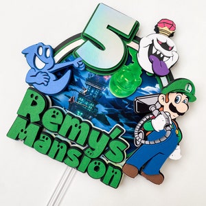 Luigi’s Mansion inspired cake topper Custom