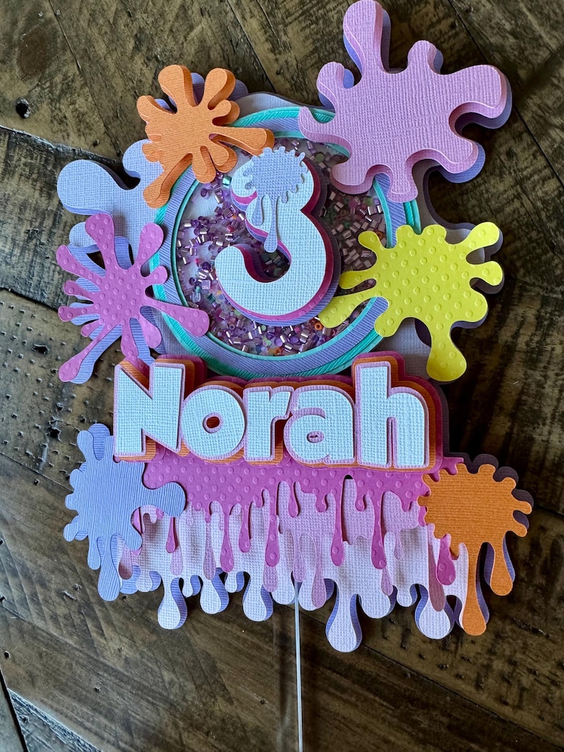 Topper Slime Slime Cake Topper Shaker - Etsy