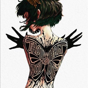 Fyodor Dostoyevsky oder Yosano Akiko11x17 Print Verbrechen und Strafe Thou Shall Not Die Dead Apple Inkblot Anime Manga BSD Yosano