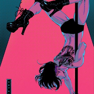 Kinktober 11 x 17 Sex Therapy by CATHEXIS art print BL comic yaoi manga gay queer mm original BDSM Bondage Shibari Pole Dance - Haruto