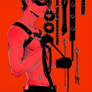 Kinktober 11 x 17 Sex Therapy by CATHEXIS art print BL comic yaoi manga gay queer mm original BDSM Bondage Shibari Restraint - Andreas