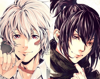 Set of 2 prints - 5.5x8.5" No6 Shion Nezumi Anime Manga BL yaoi soft boys No 6