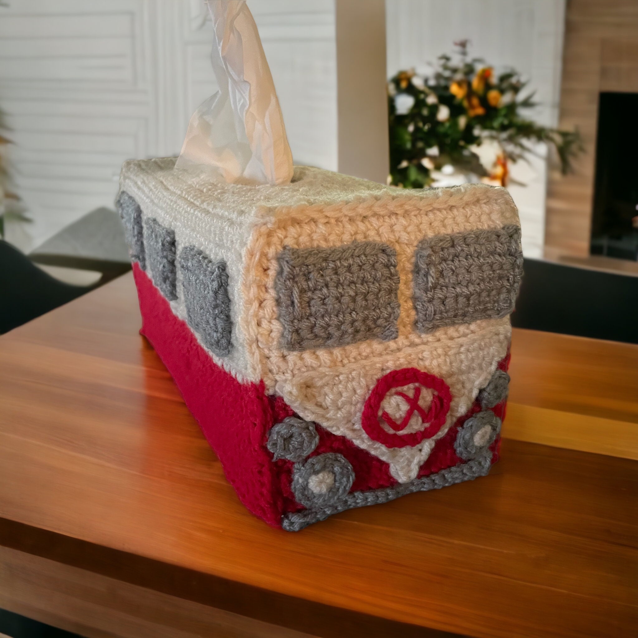 Crochet VW Bus Hippie Van Tissue Box Pattern Etsy