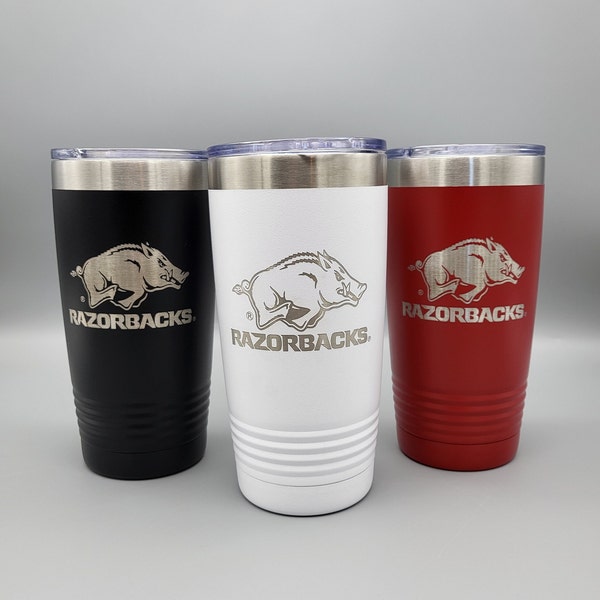 Arkansas Razorback 20 oz stainless steel tumbler