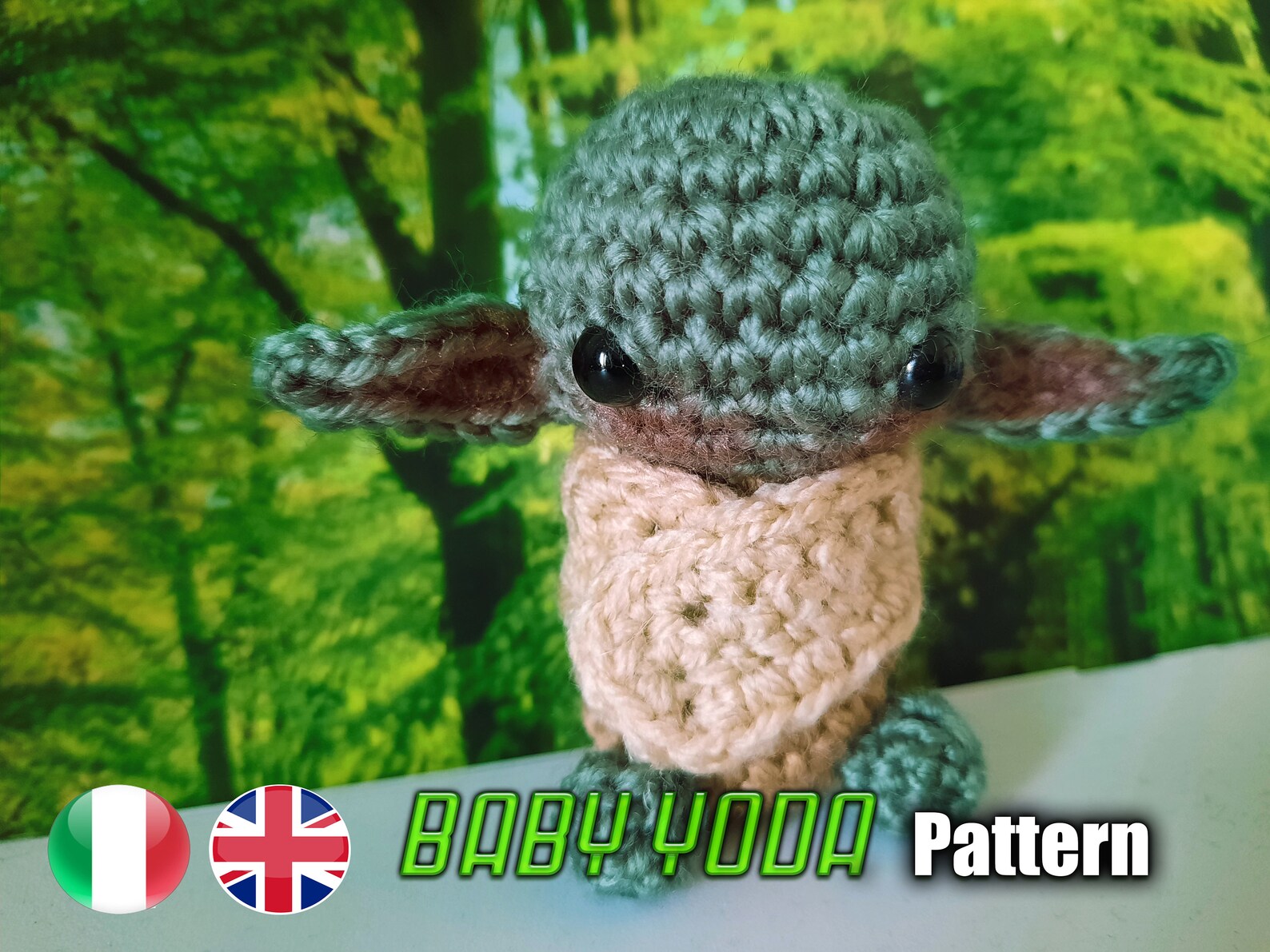 Baby Yoda grogu Crochet Pattern ITAENG - Etsy