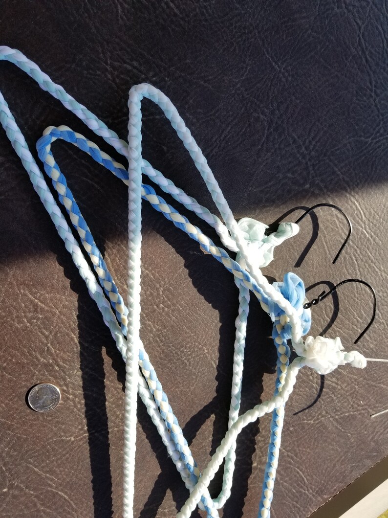 Three Handmade Braided Wire Coat Hangers / Braided Hangers / Vintage