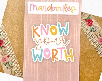 Know Your Worth Sticker