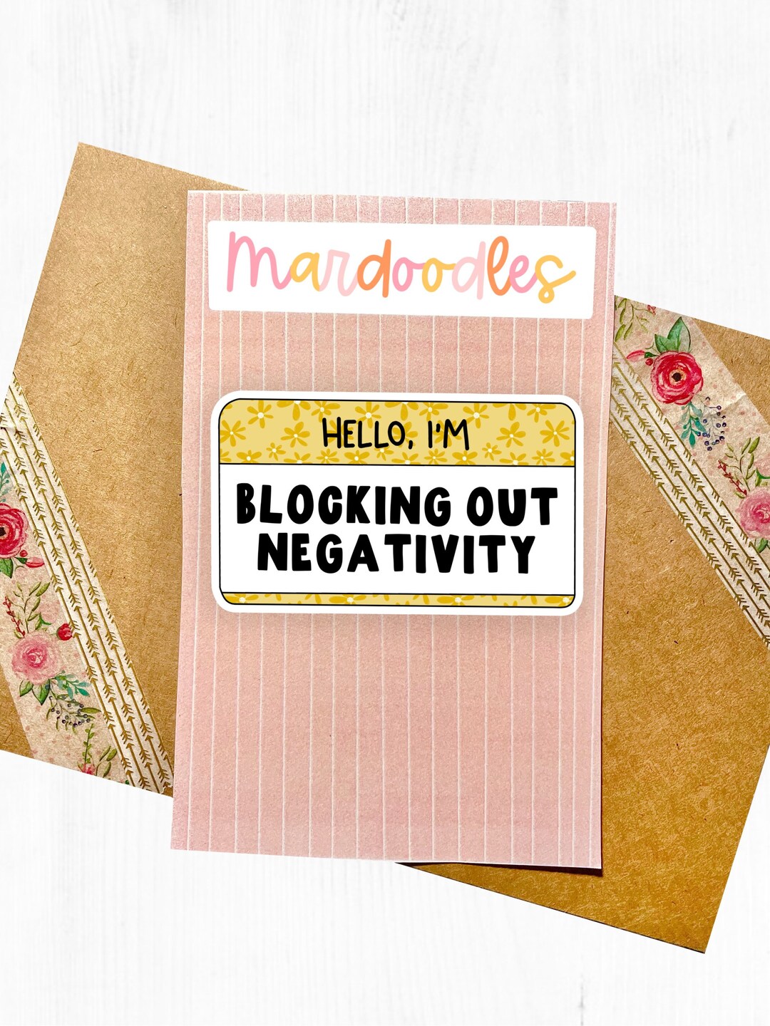 Hello I'm Blocking Out Negativity Sticker, Water Resistant Trendy ...