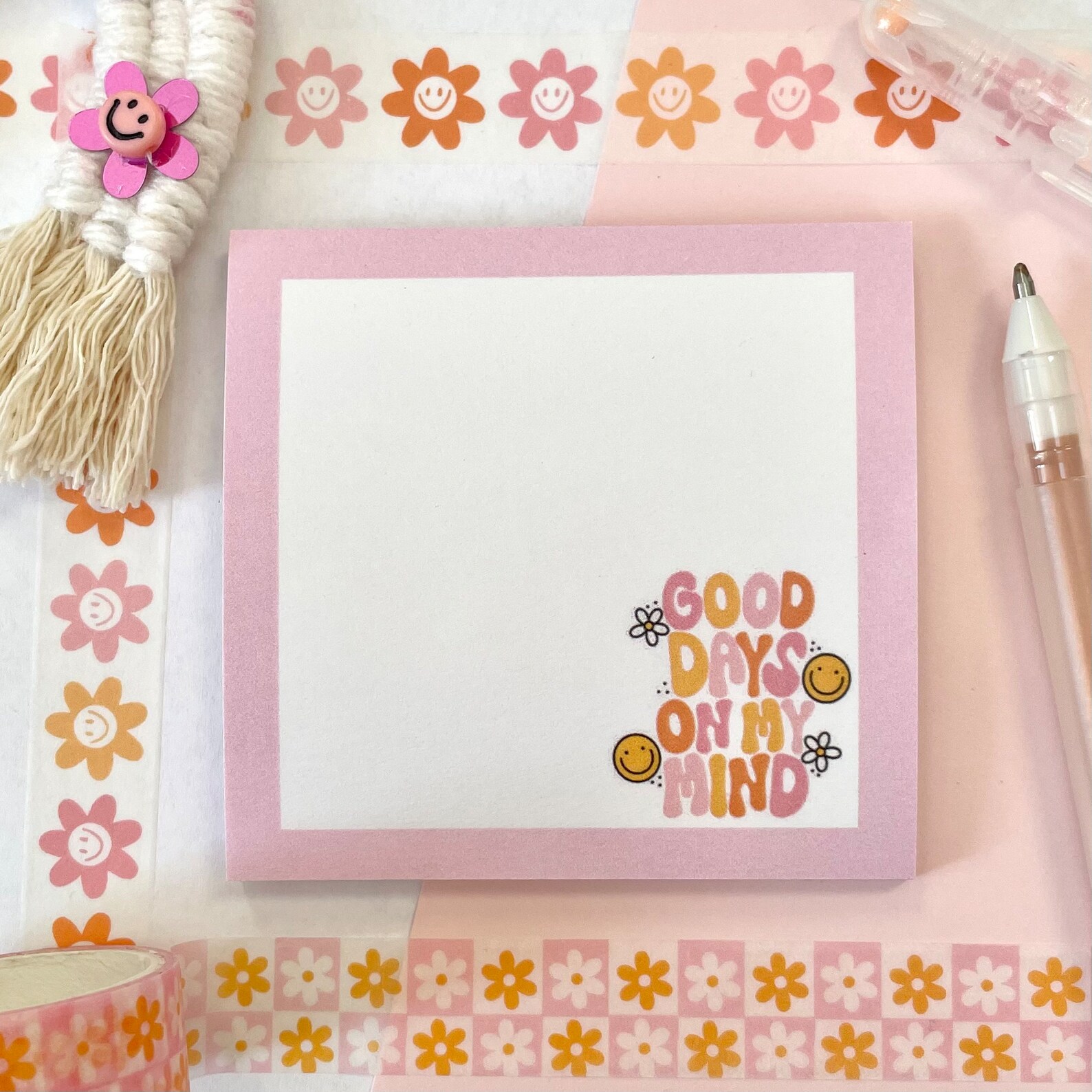 Good Days on My Mind Sticky Note, Cute Pink Pastel Post It Notes ...