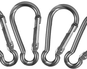 Paquete de 4 clips para mástil de bandera de acero inoxidable