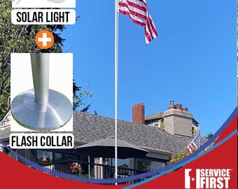 BUNDLE 20' Delta SECTIONAL SILVER  (Pole, Light & Flash Collar)