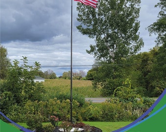 Mástil de bandera SECCIONAL Delta de 30' "Freedom Edition" (negro)
