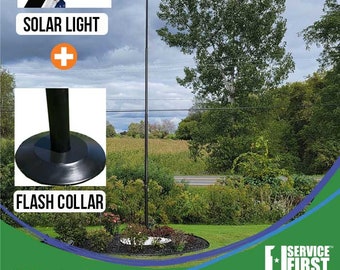 PAQUETE 30' Delta SECCIONAL "Freedom Edition" NEGRO (Poste, Luz y Collar Flash)