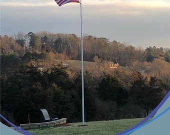 Asta de bandera telescópica Delta Pin-Lock de 20' y 25' (plateada)