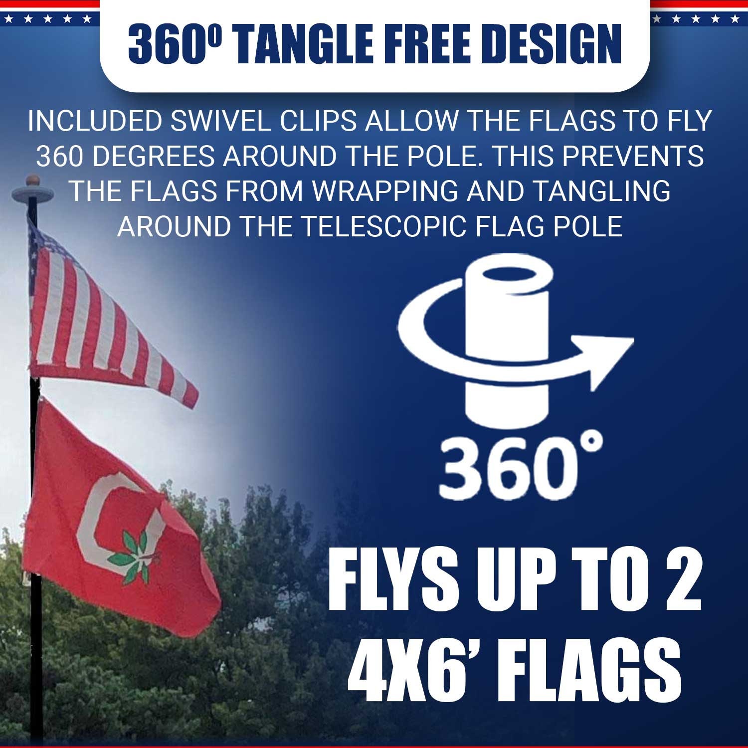 25' Delta Pinlock TELESCOPING Flag Pole freedom Edition black Etsy