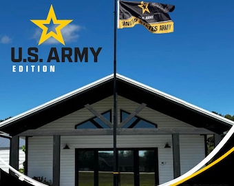 25' Delta Telescoping Flagpole Army Edition (Black)