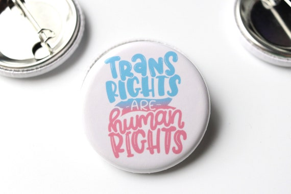 CHOICE OF 3 SIZES 1 x Transgender Pride Flag pin badge button or magnet