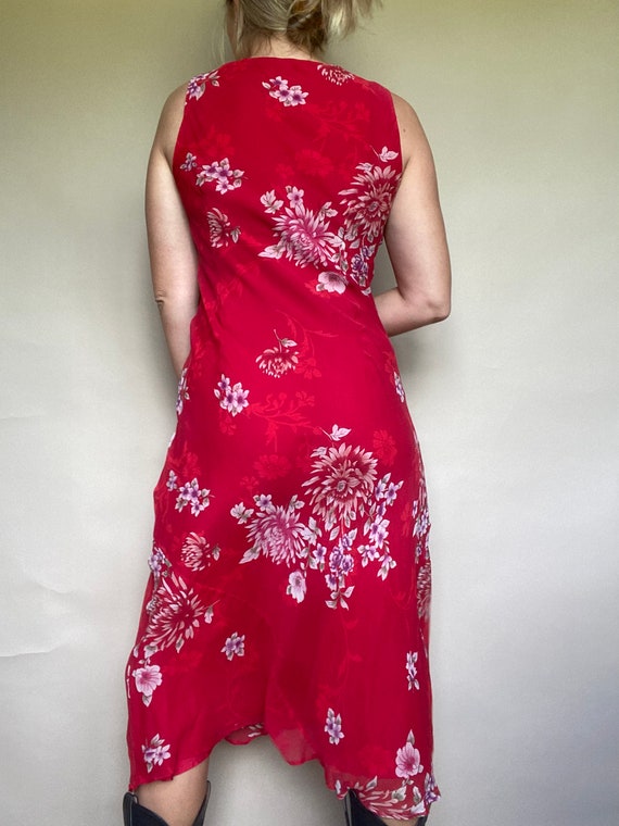 Silk Floral Dress - image 6