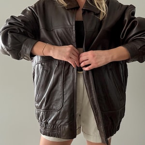 80s Brown Leather Jacket