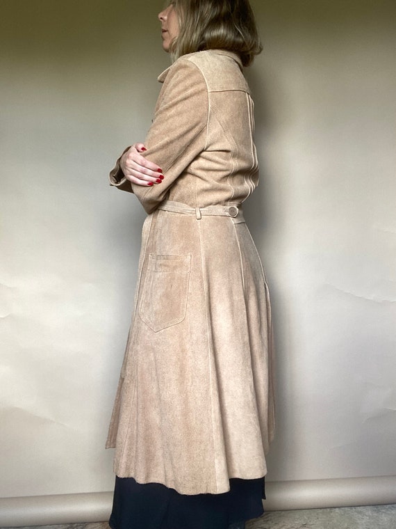 Vintage 70s Suede Leather Trench - image 6