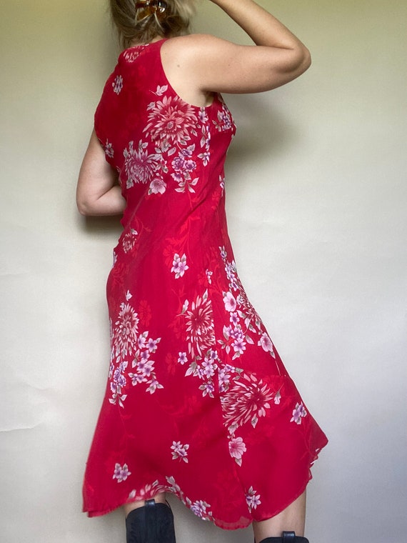 Silk Floral Dress - image 4